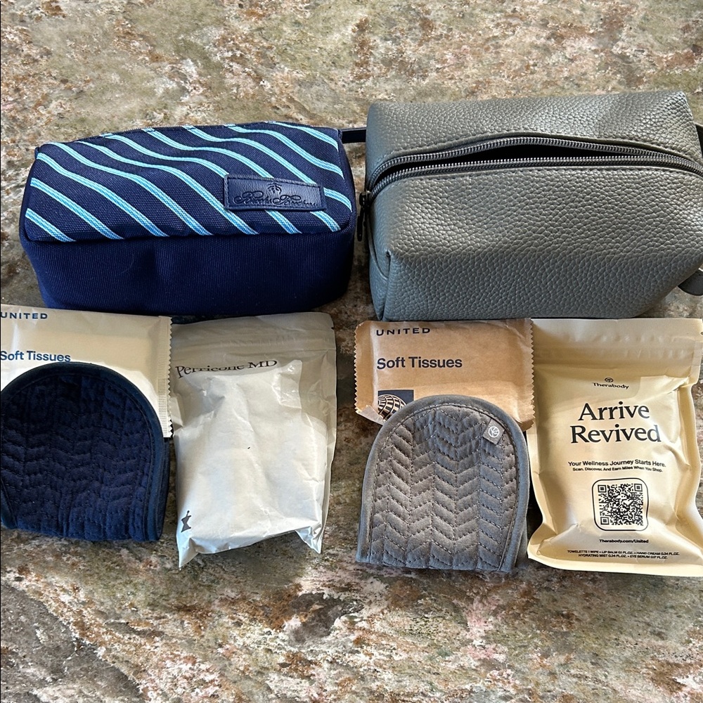 Brooks Brothers & Therabody United toiletry kits